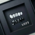 Short Black & White Squoval L023