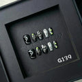 Just One Bite! Black & Chrome Short Coffin Nails