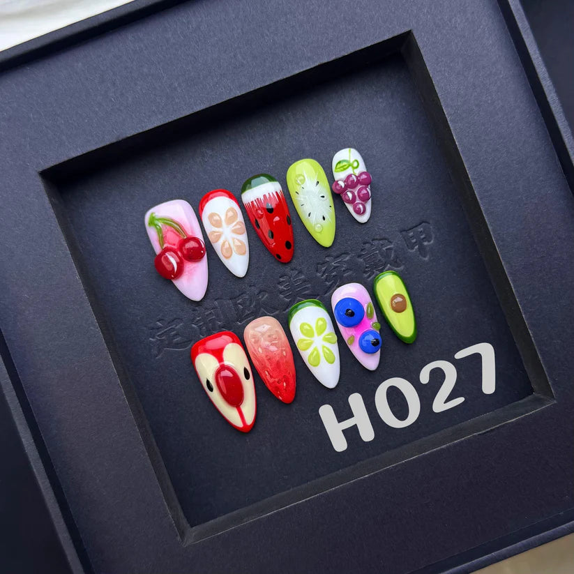 Fruitylicious Fruity Short Almond Nails H027